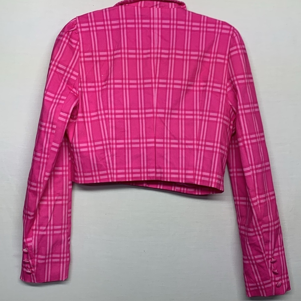 Dolls Kill X Clueless Pink Plaid Blazer - Picture 9 of 9